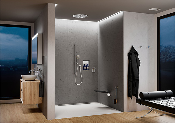 Barrierefreie Dusche ohne Schwelle